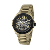 French Connection Skeleton Dial Gold Stainless Steel Strap Men's Watch FCA17GM
