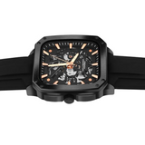 French Connection Skeleton Dial Black Silicone Strap Men's Watch FCA18BBL