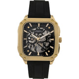 French Connection Skeleton Dial Black Silicone Strap Men's Watch FCA18BL
