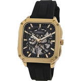 French Connection Skeleton Dial Black Silicone Strap Men's Watch FCA18BL
