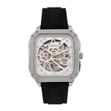 French Connection Skeleton Dial Black Silicone Strap Men's Watch FCA18SBL