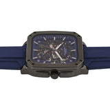 French Connection Skeleton Dial Blue Silicone Strap Men's Watch FCA18UL