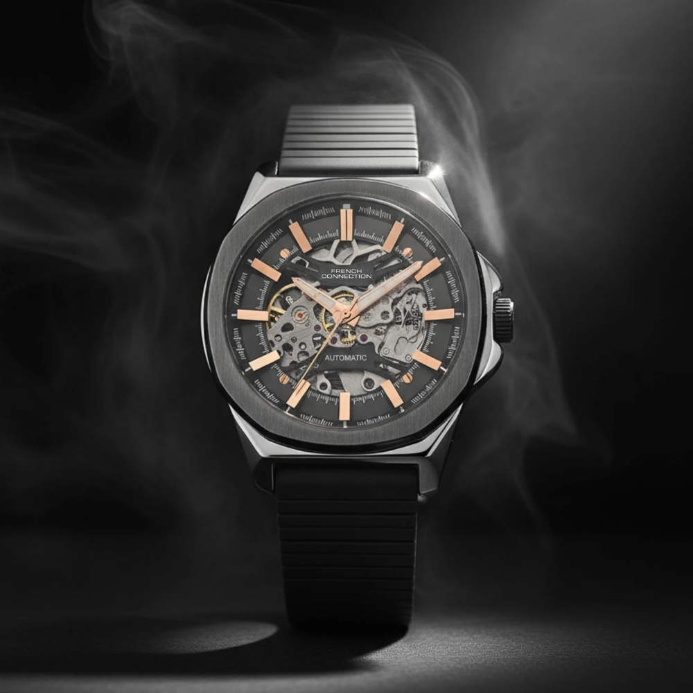 French Connection Gray Dial Silicone Strap Men's Watch FCA23GNL