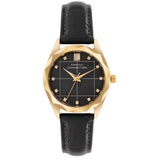 French Connection Black Leather Strap Women's Watch FCB11BL