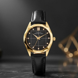 French Connection Black Leather Strap Women's Watch FCB11BL