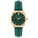 French Connection Green Leather Strap Women's Watch FCB11NL