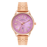 French Connection Purple Dial Stainless Steel Strap Women's Watch FCB14RGM