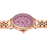 French Connection Purple Dial Stainless Steel Strap Women's Watch FCB14RGM