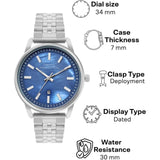 French Connection Blue Dial Stainless Steel Strap Men's Watch FCB14USM