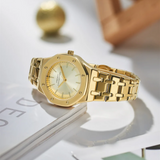 French Connection Octa Edge Gold Stainless Steel Strap Women's Watch FCB25GM