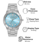 French Connection Blue Dial Stainless Steel Strap Women's Watch FCB7SM