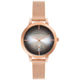 French Connection Rose Gold Stainless Steel Mesh Strap Women's Watch FCB8RGM