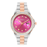 French Connection Purple Dial Stainless Steel Strap Women's Watch FCH26RTM