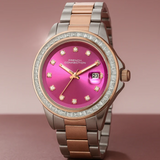 French Connection Purple Dial Stainless Steel Strap Women's Watch FCH26RTM