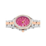 French Connection Purple Dial Stainless Steel Strap Women's Watch FCH26RTM