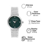 French Connection Green Dial Stainless Steel Strap Women's Watch FCH9SM