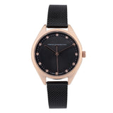 French Connection Black Dial Stainless Steel Mesh Strap Women's Watch FCK4BM