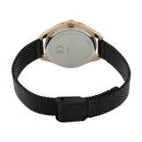 French Connection Black Dial Stainless Steel Mesh Strap Women's Watch FCK4BM