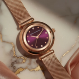French Connection Purple Dial Stainless Steel Strap Women's Watch FCMX1RGM