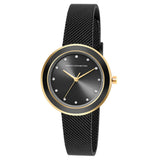 French Connection Black Dial Stainless Steel Mesh Strap Women's Watch FCMX2BM