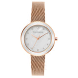 French Connection Rose Gold Stainless Steel Milanese Strap Women's Watch FCMX2SRGM