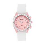 French Connection Pink Dial Silicon Strap Women's Watch FCMX3A
