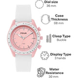 French Connection Pink Dial Silicon Strap Women's Watch FCMX3A