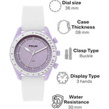 French Connection Purple Dial Silicon Strap Women's Watch FCMX3C