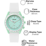French Connection Green Dial Silicon Strap Women's Watch FCMX3D