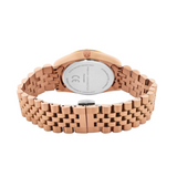 French Connection Green Dial Rose Gold Stainless Steel Strap Women's Watch FCN00085E