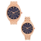 French Connection Blue Dial Stainless Steel Strap Couple's Watch FCN0113RGM