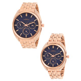 French Connection Blue Dial Stainless Steel Strap Couple's Watch FCN0113RGM