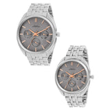 French Connection Gray Dial Stainless Steel Strap Couple's Watch FCN0113SM