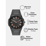 French Connection Black Stainless Steel Strap Men's Watch FCN0125BM