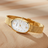 French Connection White Dial Gold Stainless Steel Strap Women's Watch FCN0126GM