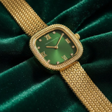 French Connection Green Dial Stainless Steel Mesh Strap Women's Watch FCO2NGM