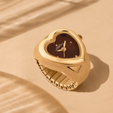 French Connection Heart Shape Stainless Steel Strap Ring Women's Watch FCR04BRGM