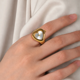 French Connection Silver Dial Heart Shape Ring Women's Watch FCR04SGM