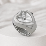 French Connection Silver Heart Shape Ring Women's Watch FCR04SM