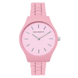 French Connection Pink Stainless Steel Strap Women's Watch FCS05P