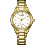 Citizen Eco-Drive Gold Stainless Steel Strap Women Watch FE6122-64A