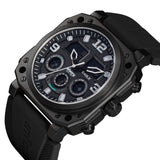 Infantry Analogue-Digital Black Silicone Strap Men Watch FS-011-BLK-BR