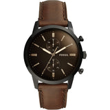 Fossil Townsman Brown Leather Strap Men Watch FS5437