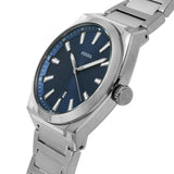 Fossil Everett Blue Dial Silver Stainless Steel Strap Men Watch FS5822