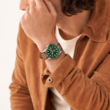 Fossil Blue Dive Green Dial Tan LiteHide Leather Strap Men's Watch FS5946P