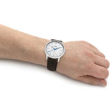 Fossil Minimalist Brown Leather Strap Men Watch Set FS5966SETP