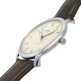 Fossil Minimalist Brown Leather Strap Men Watch Set FS5966SETP