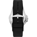 Fossil Blue GMT Black Dial & Black Silicone Strap Men's Watch FS6036P