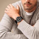 Fossil Blue GMT Black Dial & Black Silicone Strap Men's Watch FS6036P
