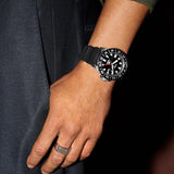 Fossil Blue GMT Black Dial & Black Silicone Strap Men's Watch FS6036P